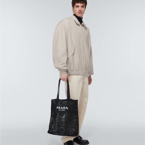 Prada Black Raffia Tote Bag - Picture 11 of 13